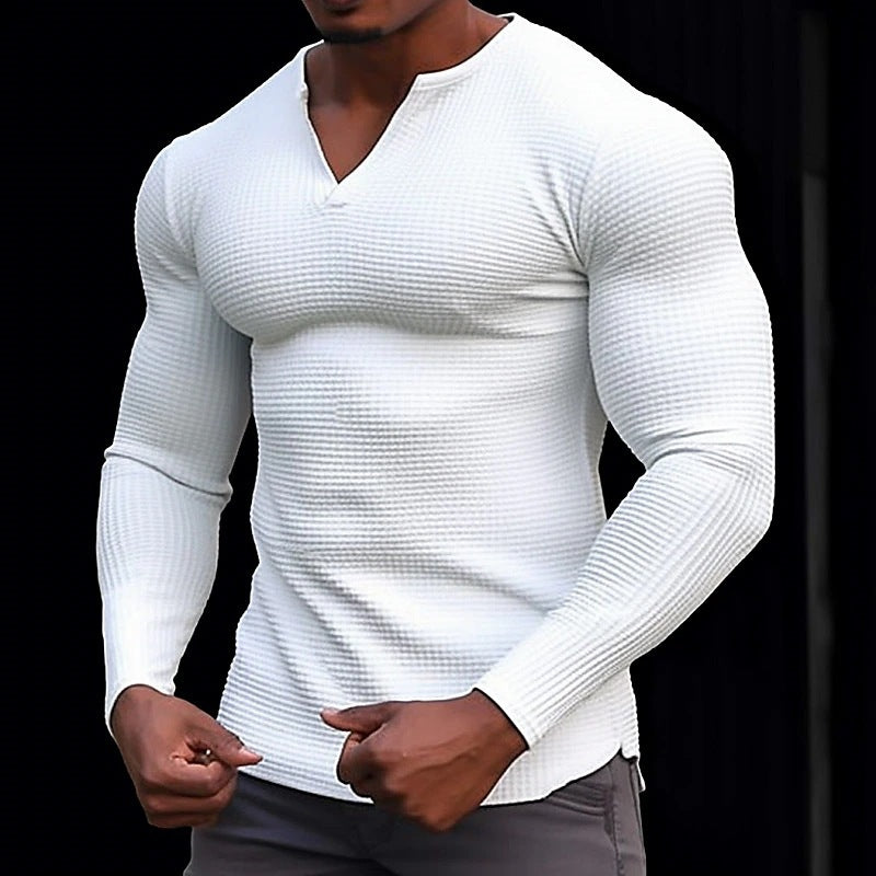 Herren Langarmshirt mit strukturiertem Design EB