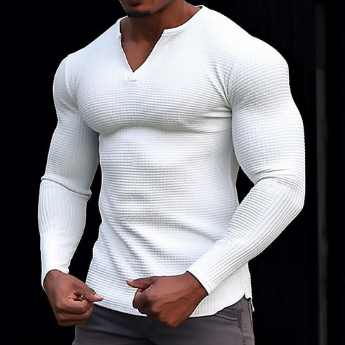 Herren Langarmshirt mit strukturiertem Design EB