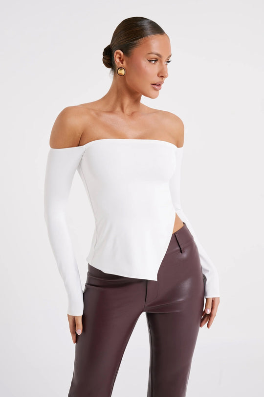 Damen Off-Shoulder Langarmtop EB