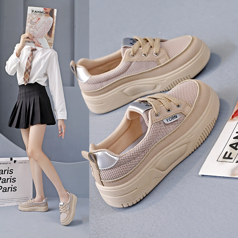 Damen Bequeme Sneakers mit luftigen Mesh-Einsätzen und auffälligem Design EB