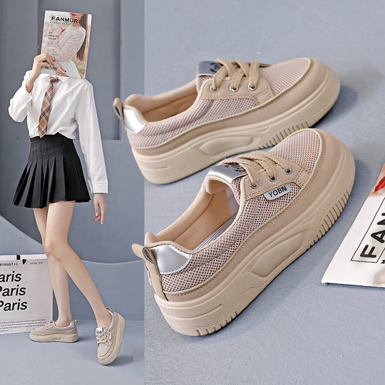 Damen Bequeme Sneakers mit luftigen Mesh-Einsätzen und auffälligem Design EB