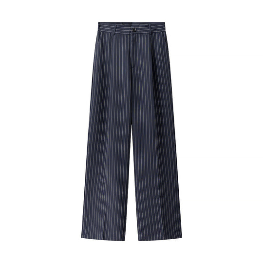 Damen Hochtaillierte Stoffhose mit elegantem Streifenmuster EB