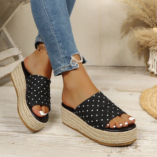 Damen Wedge-Sandaletten mit gepolstertem Fußbett EB
