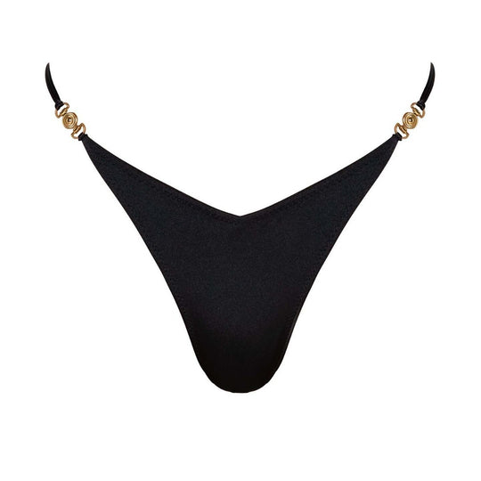 Damen Triangel-Bikini mit glänzendem Material und raffiniertem Schmuckdetail EB