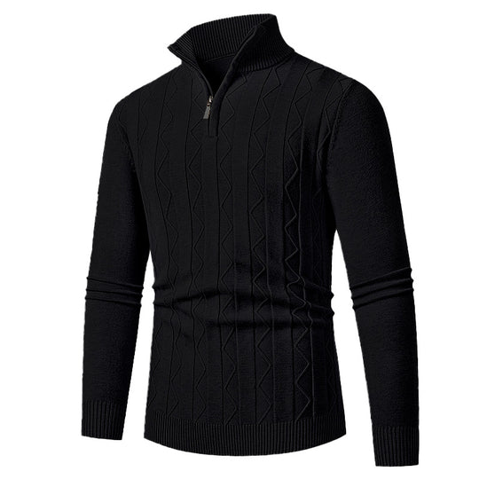 Herren eleganter Rollkragenpullover mit Strukturdesign EB