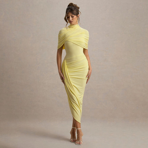 Damen Drapiertes Abendkleid EB