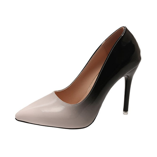 Damen elegante Spitzen-High Heels mit funkelndem Effekt EB