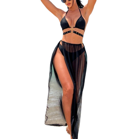 Damen Bikini-Set mit transparentem Überwurf EB