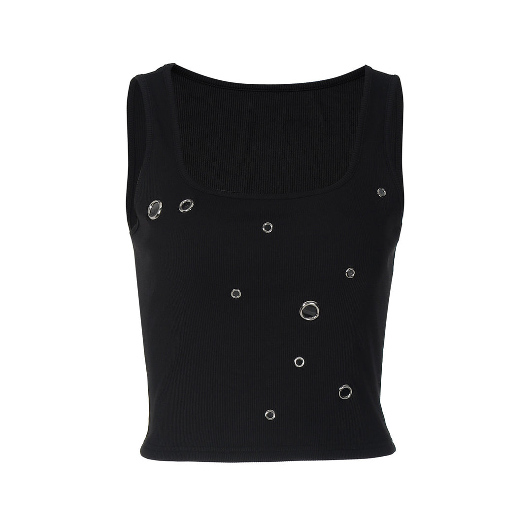 Damen Crop-Top mit auffälligem Ringdetail EB