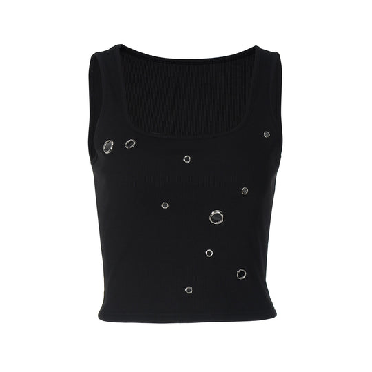 Damen Crop-Top mit auffälligem Ringdetail EB