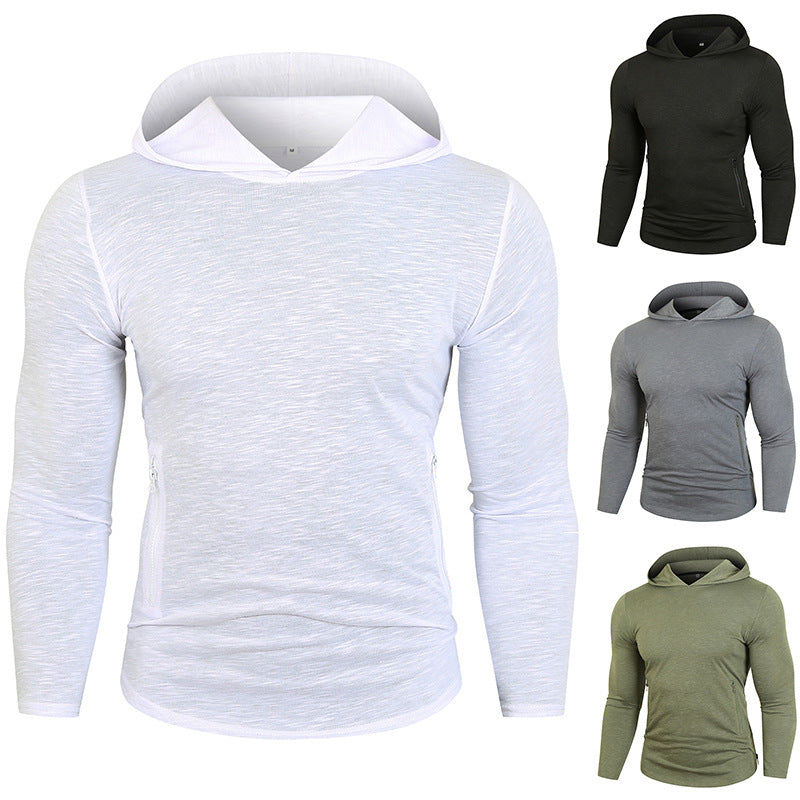 Herren Sportlicher Kapuzenpullover mit funktionalen Reißverschlusstaschen EB