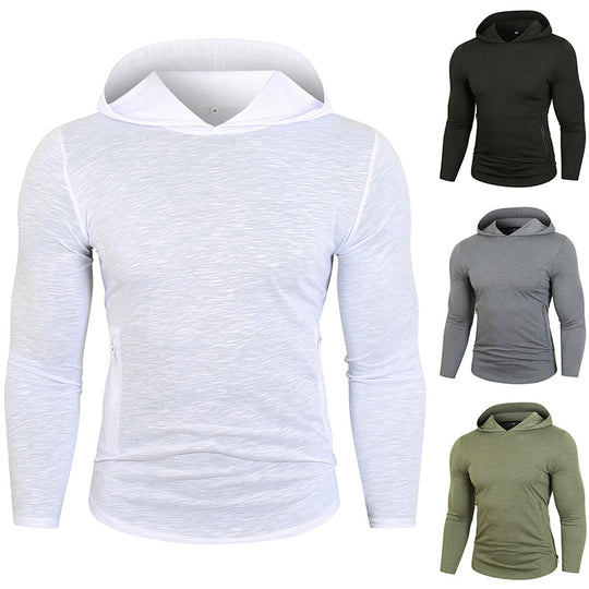 Herren Sportlicher Kapuzenpullover mit funktionalen Reißverschlusstaschen EB