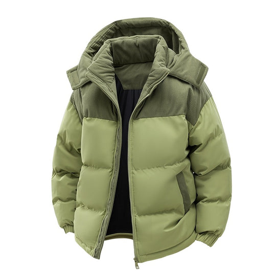 Damen isolierte Pufferjacke mit kuscheligem Innenfutter und verstellbarem Kapuzensystem – EB