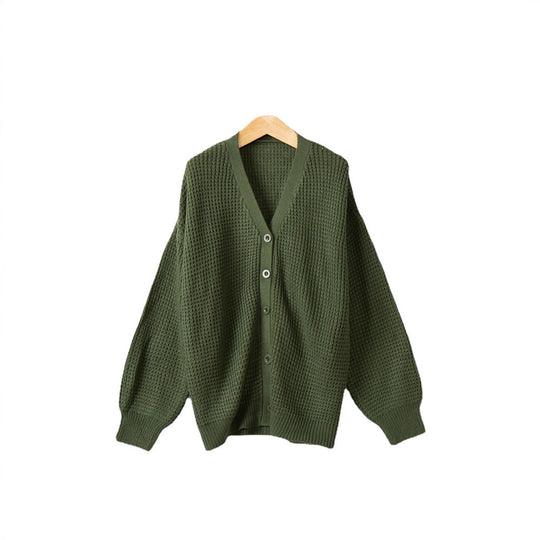 Damen Strickjacke mit strukturiertem Muster und praktischen Knopfdetails EB