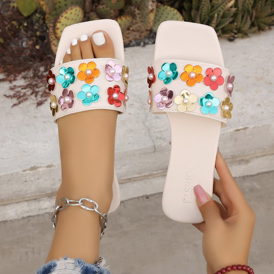 Damen modische Badeschuhe mit Raffung und animalischem Muster EB