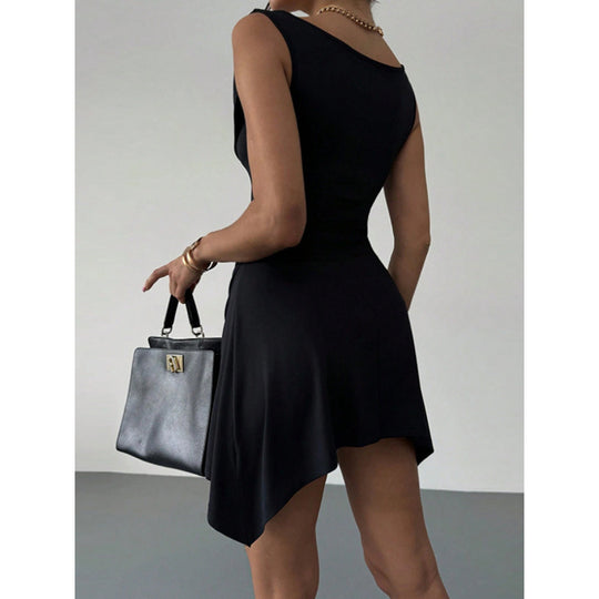 Damen Elegantes Wickelkleid mit fließendem Schnitt und tiefem Ausschnitt EB