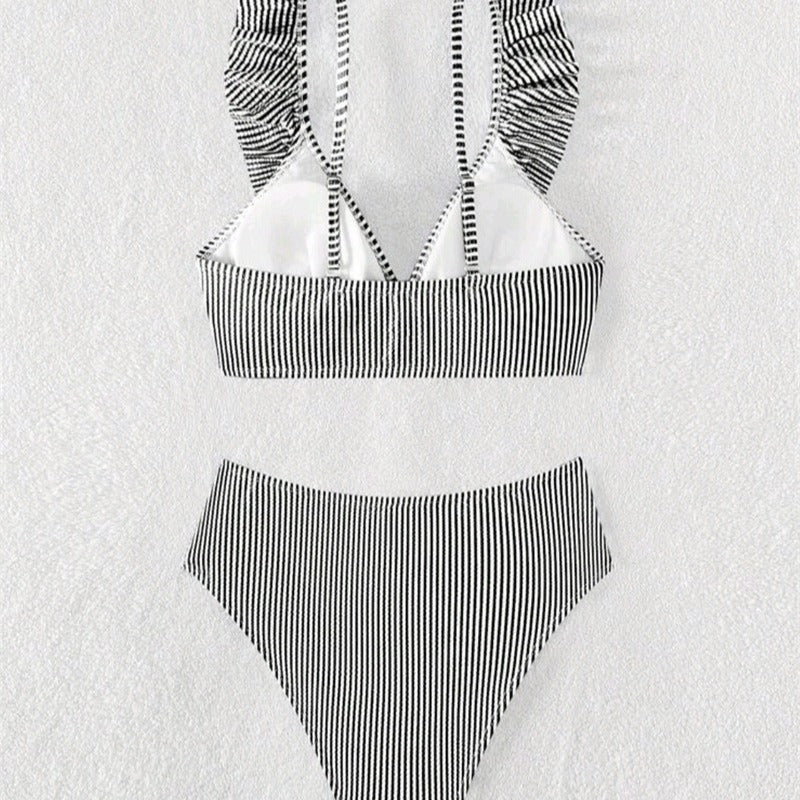 Damen Zweiteiliges Badeoutfit mit Rüschen EB