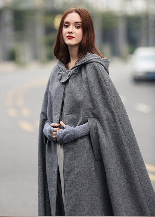 Damen elegante Kapuzenumhangjacke EB