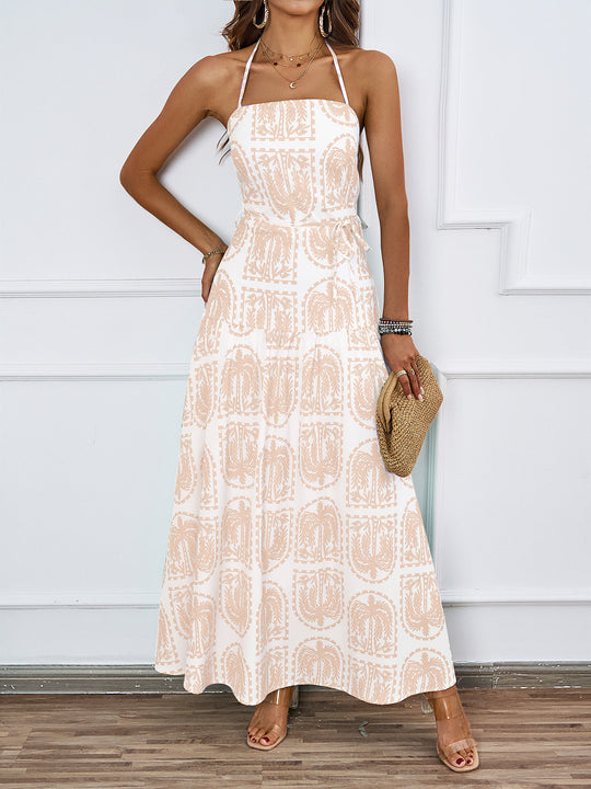 Damen Maxi-Kleid mit verspieltem Muster und eleganter Silhouette EB