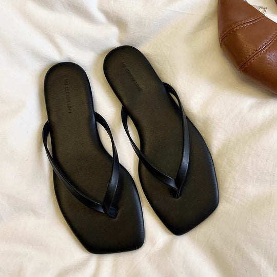 Damen Zehentrenner-Sandalen mit minimalistischer Silhouette und ergonomischem Fußbett EB