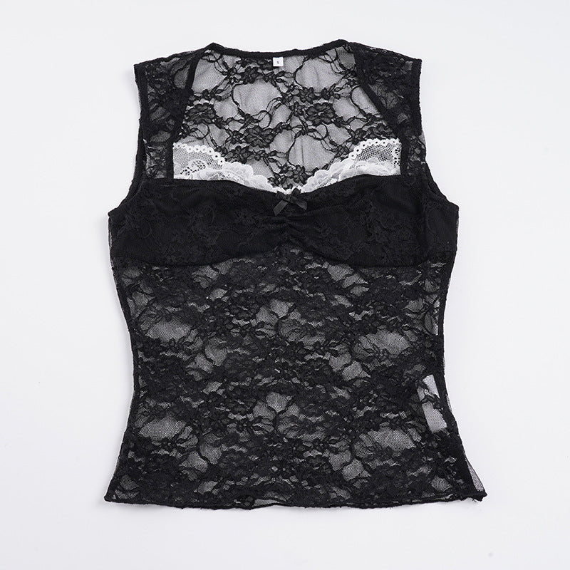 Damen Spitzen-Tanktop mit elegantem Design und verführerischen Details EB