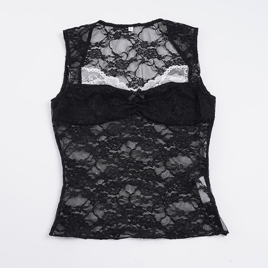 Damen Spitzen-Tanktop mit elegantem Design und verführerischen Details EB