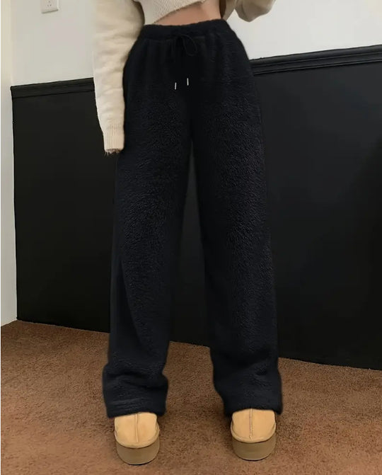 Damen Plüschstoff Freizeithose EB