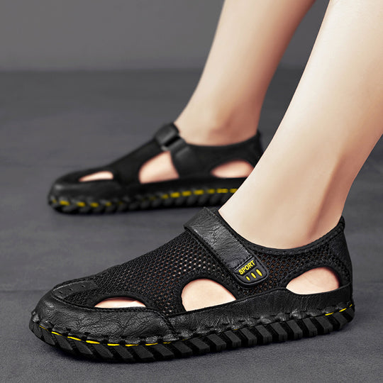 Damen Sportliche Mesh-Sandalen mit verstellbarem Riemen und rutschfester Sohle EB