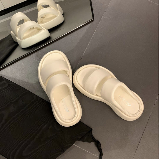 Damen Komfort-Sandalen mit leichtem Plateau und verstellbaren Riemen EB