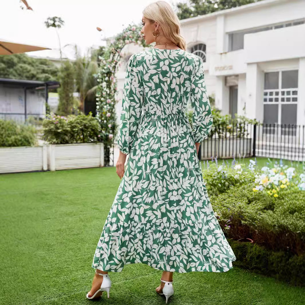 Damen Maxikleid mit floralem Design EB
