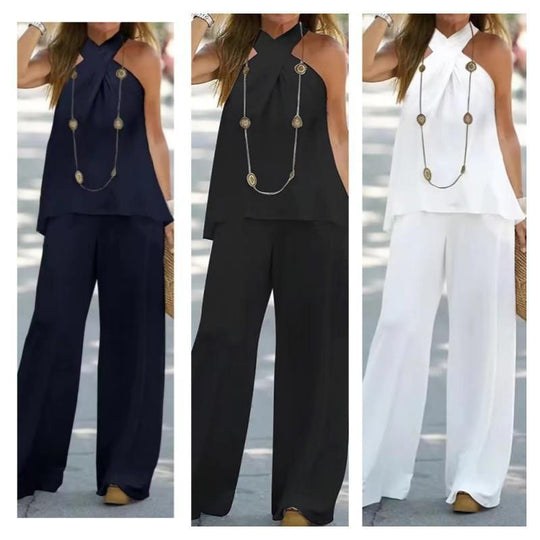 Damen Elegantes und luftiges Ensemble mit weitem Bein EB
