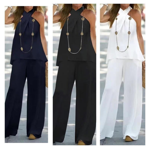 Damen Elegantes und luftiges Ensemble mit weitem Bein EB