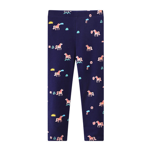 Mädchen Leggings mit buntem Einhorn-Design EB