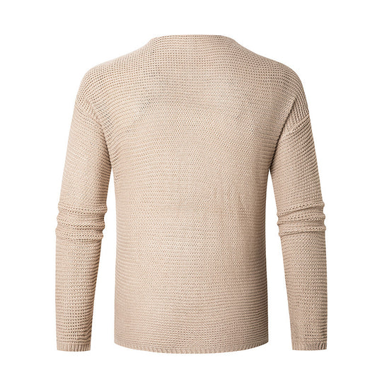 Herren modisches V-Ausschnitt-Strickpullover aus atmungsaktivem Material EB