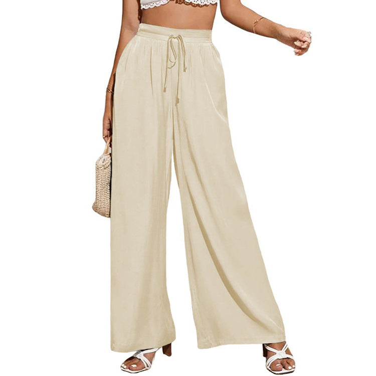 Damen weite Sommerhose mit hohem Bund EB