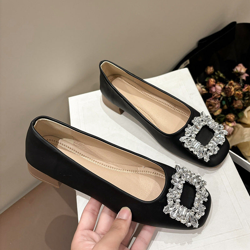 Damen Ballerinas mit funkelndem Schmuckdetail EB