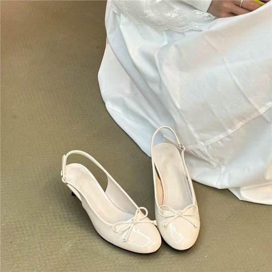 Damen Slingback Ballerinas mit niedlichem Schleifendetail EB