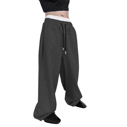 Unisex nan lässige Oversize Jogginghose mit elastischem Bund und Kordelzug EB