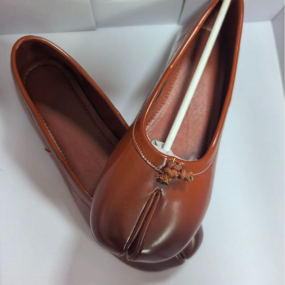 Damen elegante Ballerinas mit modischem Knotendetail EB