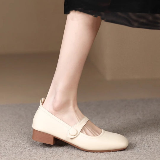Damen elegante Ballerina-Pumps mit modischem Riemchen und bequemer Innensohle EB