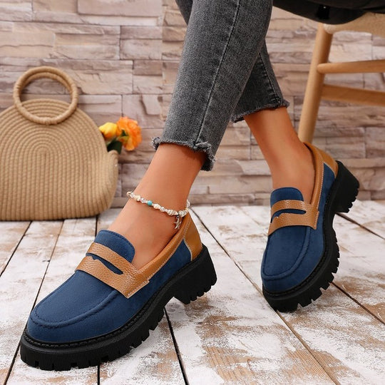 Damen modische Clogs mit robustem Plateau und elegantem Riemendesign EB