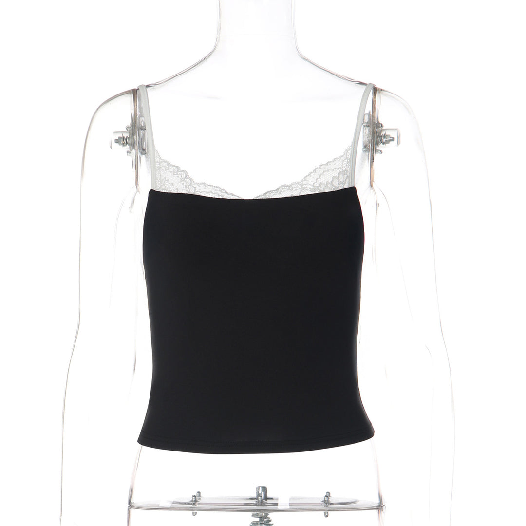 Damen Spitzen-Trägershirt mit elegantem Unterhemd-Design EB