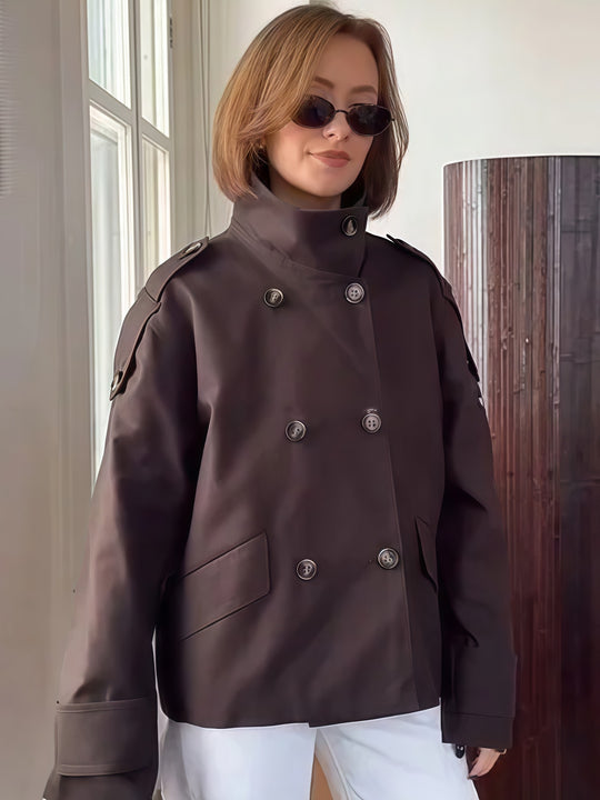 Damen modische und funktionale Trenchjacke EB