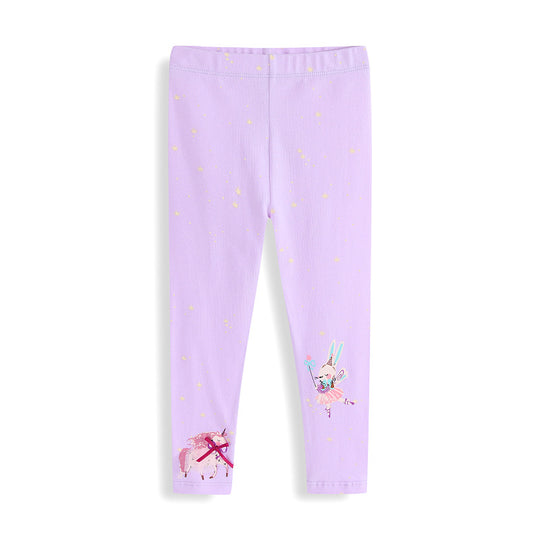 Mädchen Leggings mit verspieltem Einhorn- und Hasenmuster EB