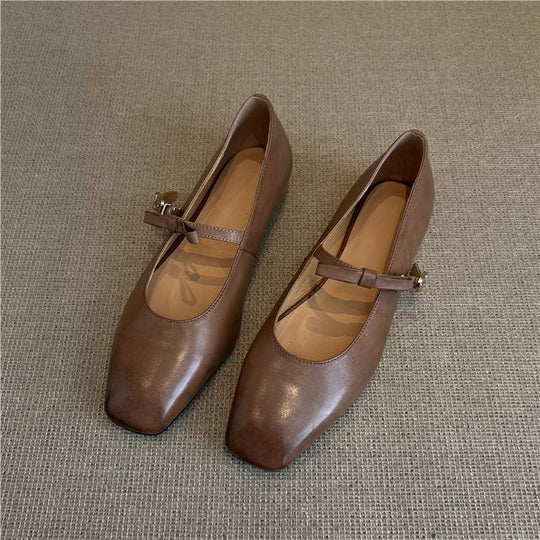 Damen Mary Jane Ballerinas mit edlem Riemenverschluss und komfortabler Sohle EB