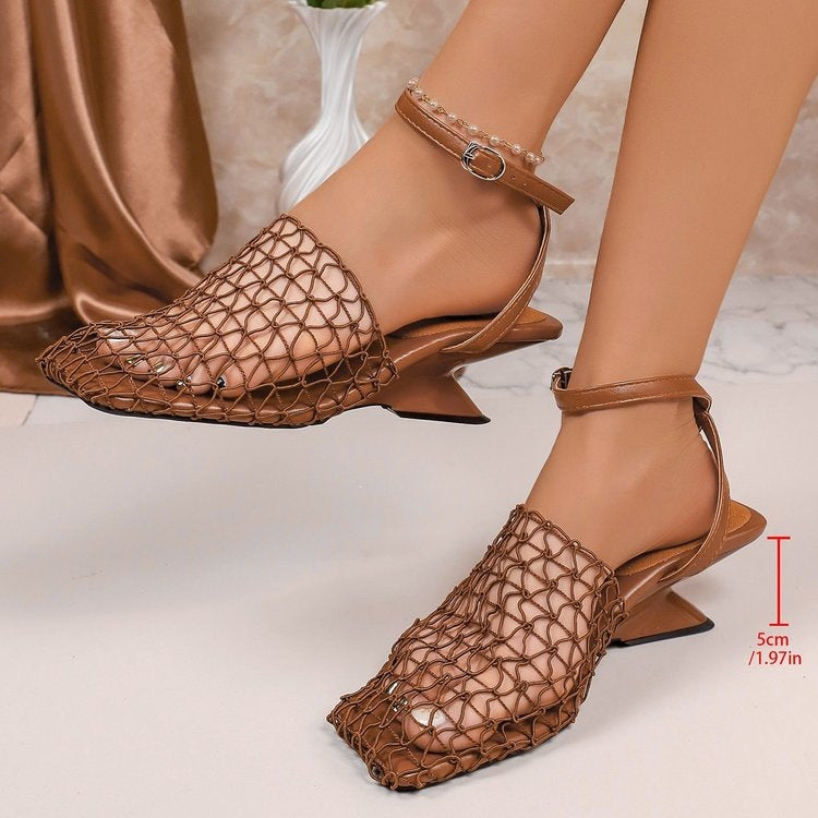 Damen geflochtene Sling-Sandalen EB