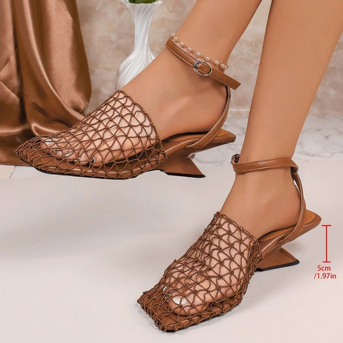 Damen geflochtene Sling-Sandalen EB