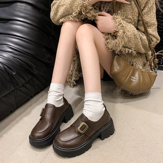 Damen Modische Slipper mit dekorativer Schnalle und rutschfester Sohle EB