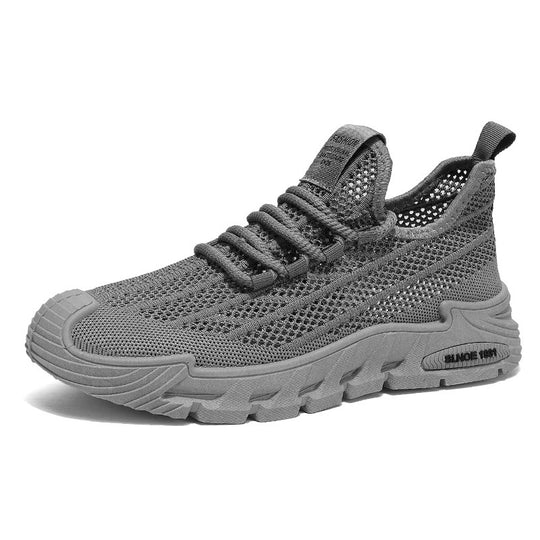 Damen Atmungsaktive Sportsneakers mit elastischer Schnürung und robustem Sohlenprofil EB
