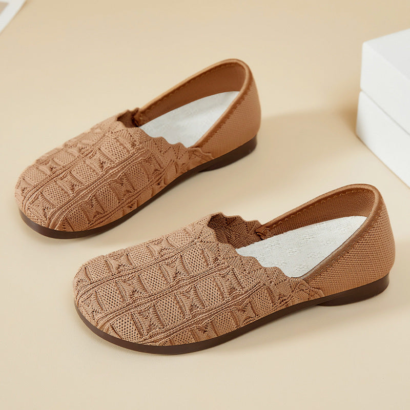 Damen Atmungsaktive und elegante Ballerinas mit flexiblem Schaft EB